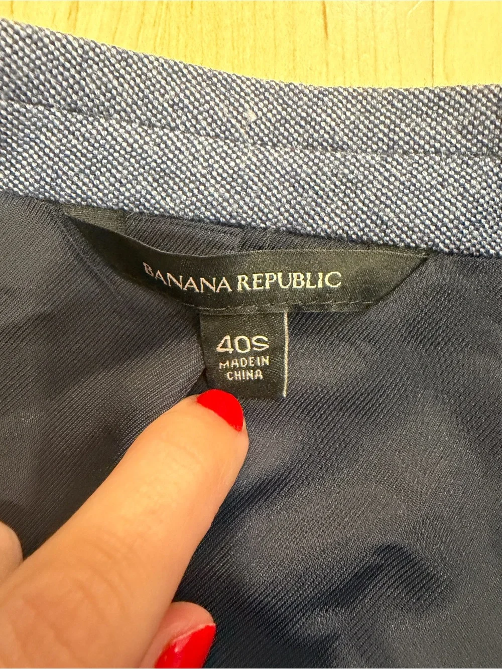 Banana Republic Heathered Navy Sport Coat